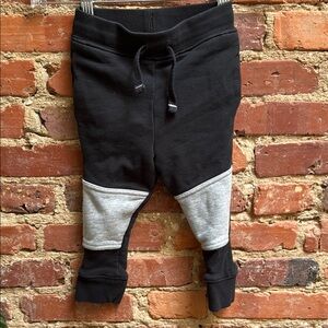 HA Black and Gray cotton Joggers (thick material), 2T